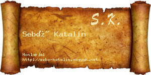 Sebő Katalin névjegykártya